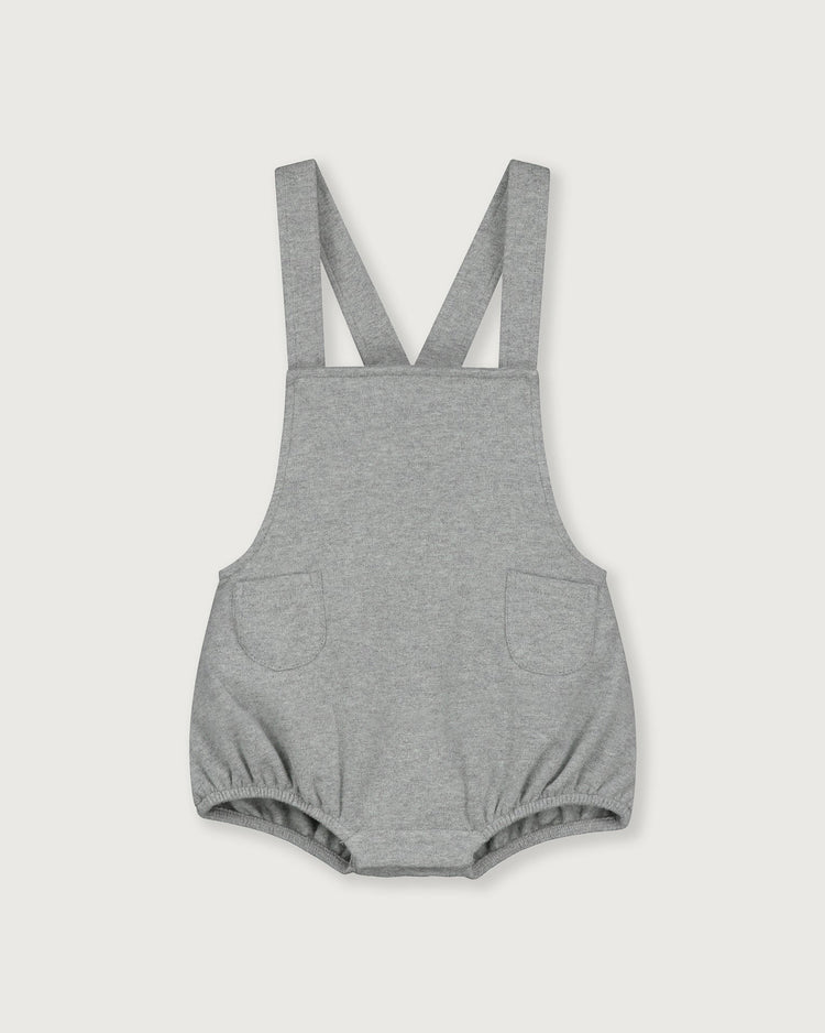 Little gray label baby girl baby bloomer suit in grey melange