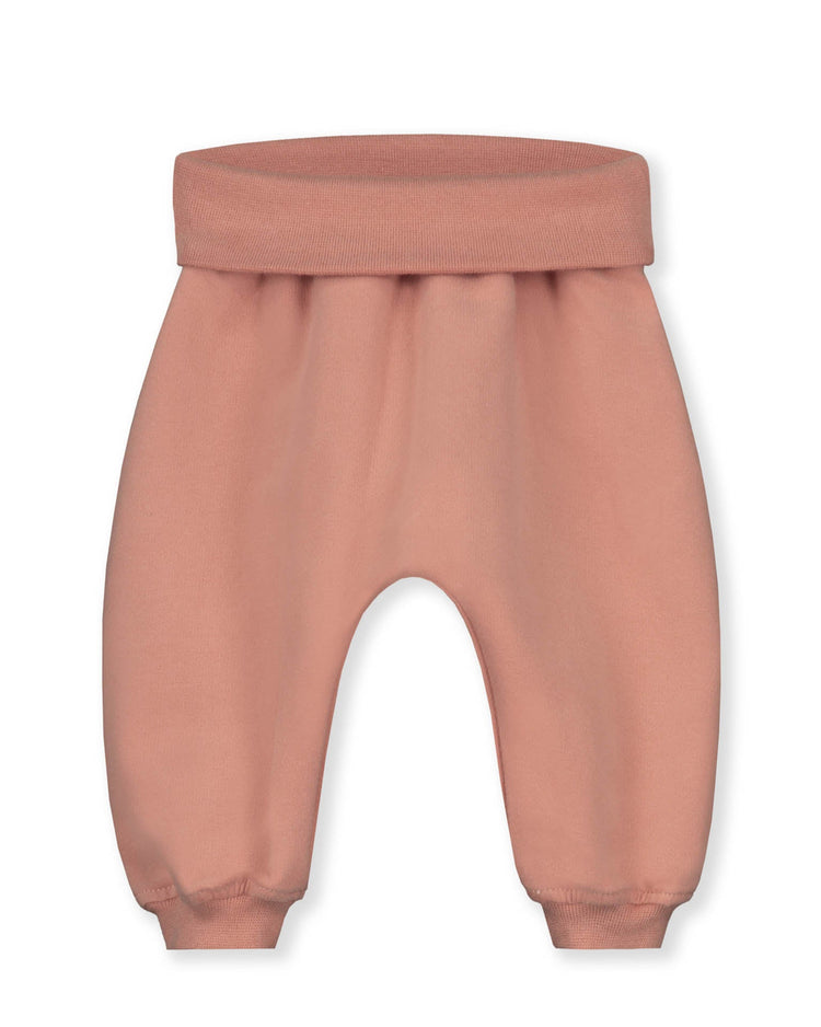 Little gray label baby baby folded waist pants in rustic clay