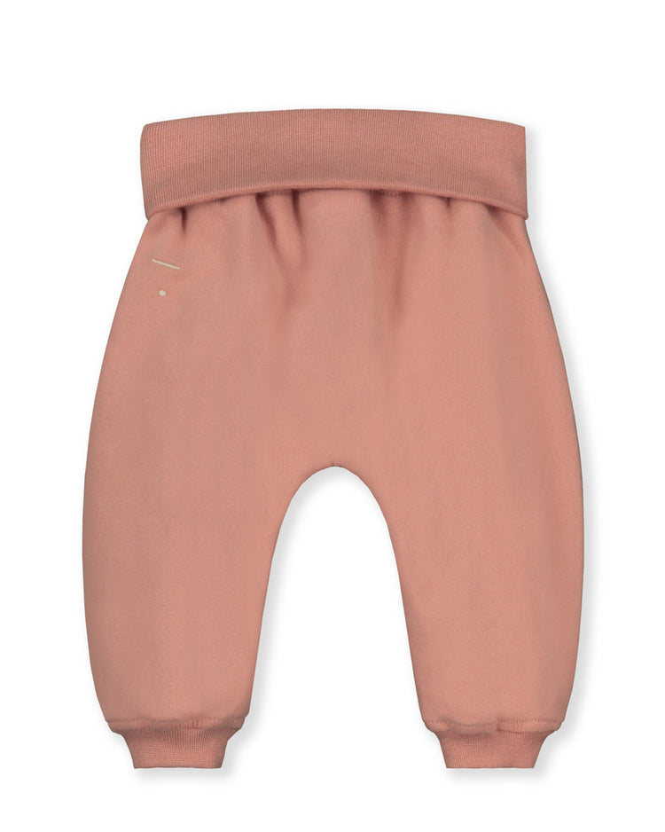 Little gray label baby baby folded waist pants in rustic clay
