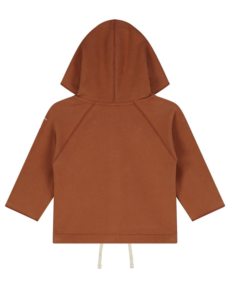 Little gray label layette baby hooded cardigan in autumn