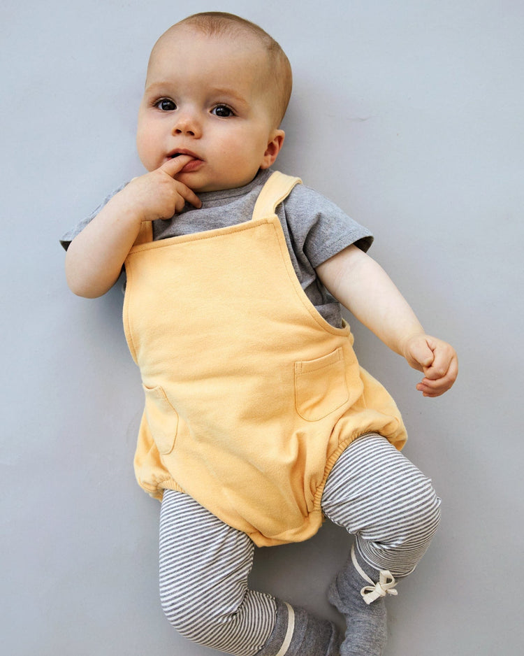 Little gray label layette baby onesie in grey melange