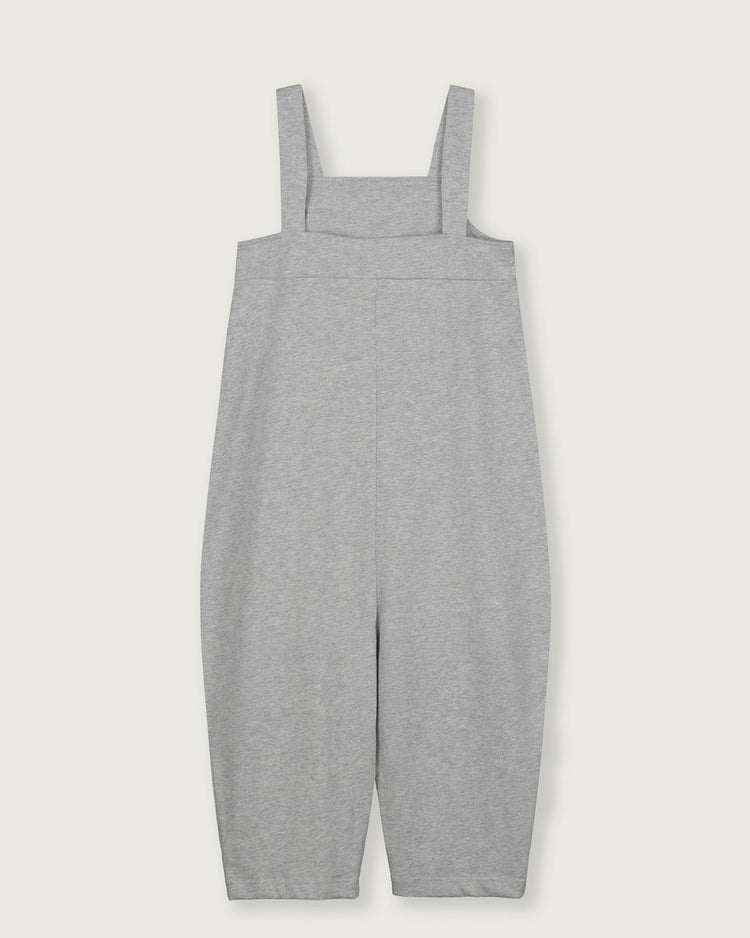Little gray label girl boxy playsuit in grey melange