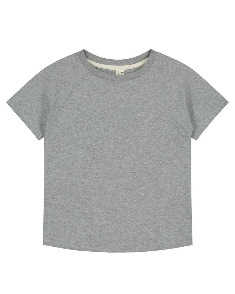 Little gray label boy crewneck tee in grey melange