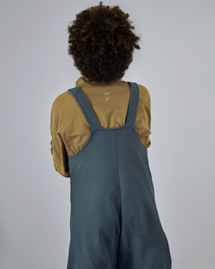Little gray label kids dungaree suit in blue grey