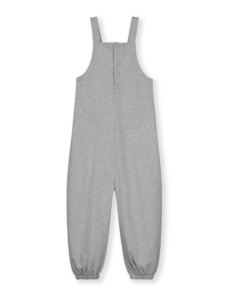 Little gray label kids dungaree suit in grey melange