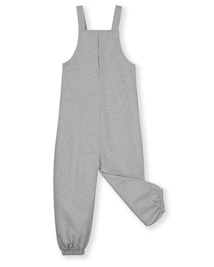 Little gray label kids dungaree suit in grey melange