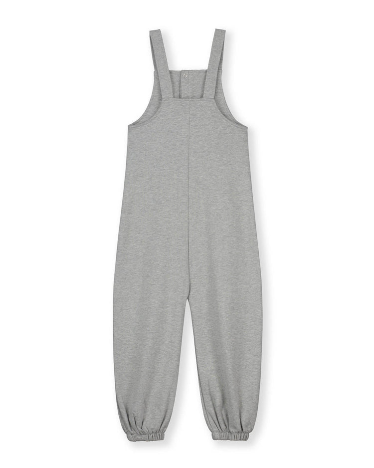 Little gray label kids dungaree suit in grey melange