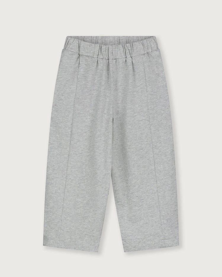 Little gray label girl puffy trousers in grey melange