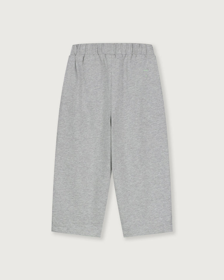 Little gray label girl puffy trousers in grey melange