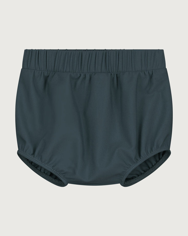 Little gray label baby girl swim bloomer in blue grey