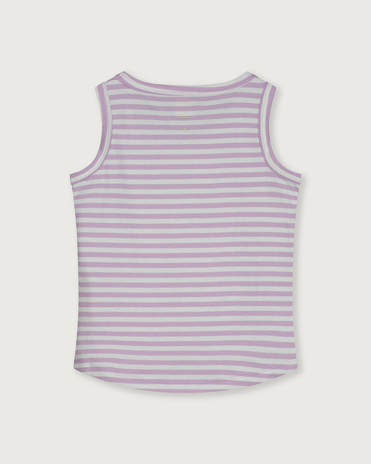 Little gray label girl tank top in purple haze + off white