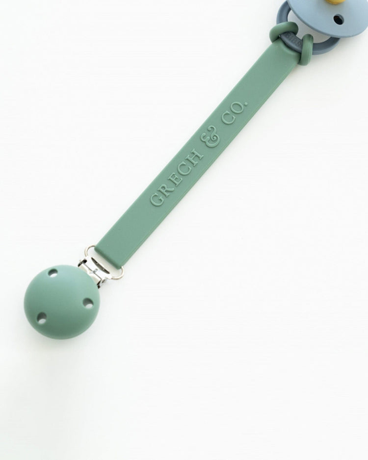 Little grech + co baby accessories pacifier clip in fern
