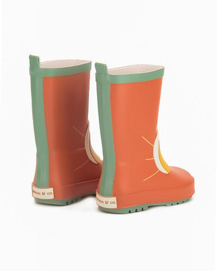 Little grech + co girl sun rubber boot in rust