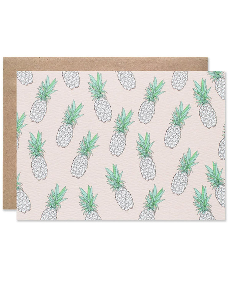 Little hartland brooklyn paper+party Pineapple Blank Card
