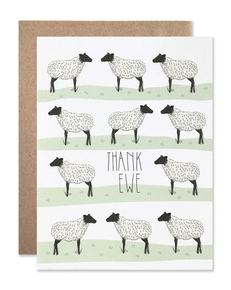 Little hartland brooklyn paper+party Thank Ewe Card