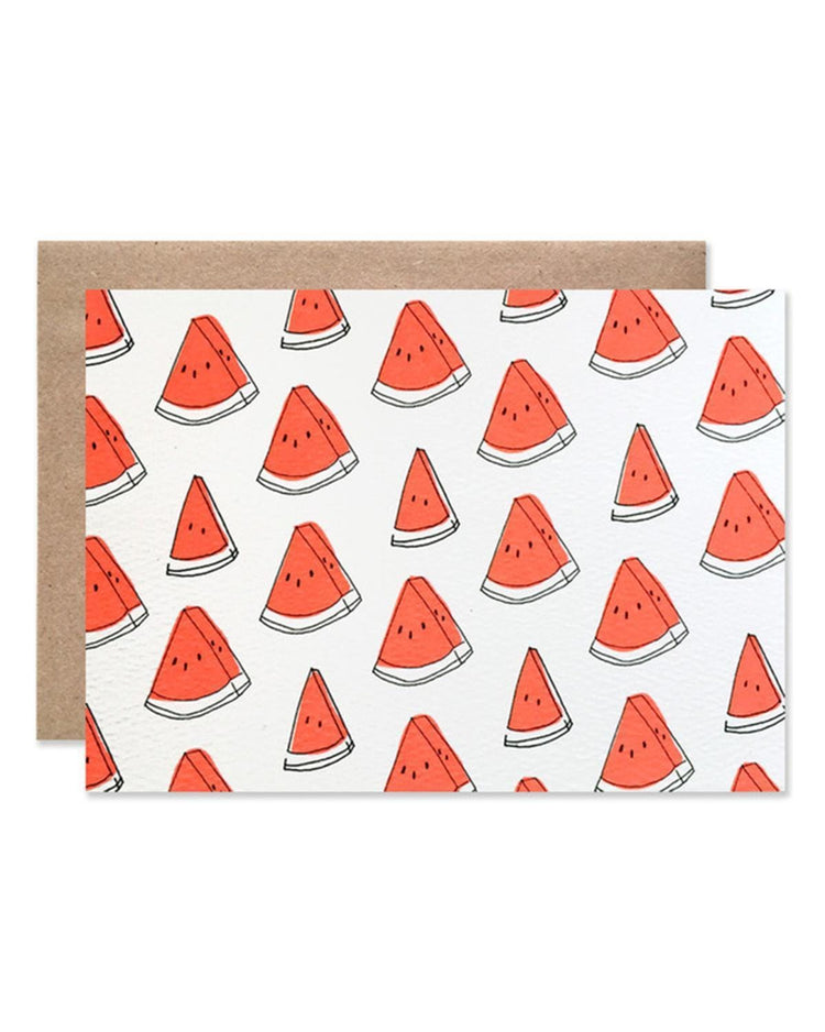Little hartland brooklyn paper+party Watermelon Blank Card
