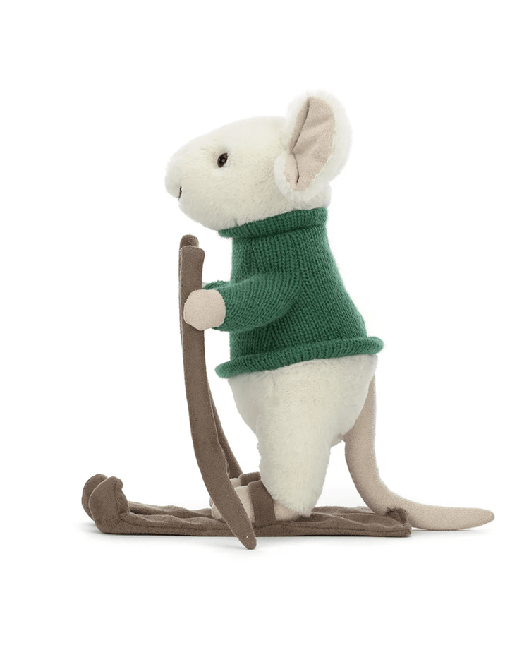 Little jellycat play merry mouse skiing