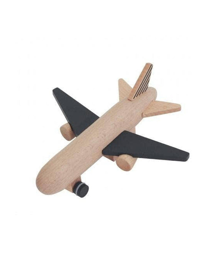 Little kiko+ and gg* play hikoki wooden wind-up plane in black