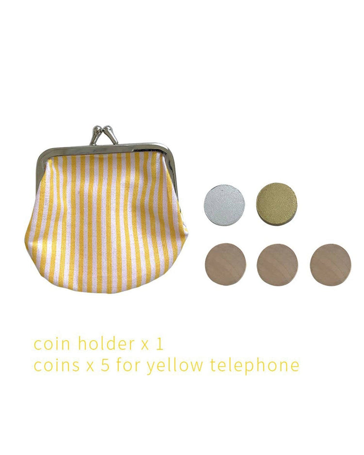 Little kiko+ and gg* play kiko+ telephone in yellow
