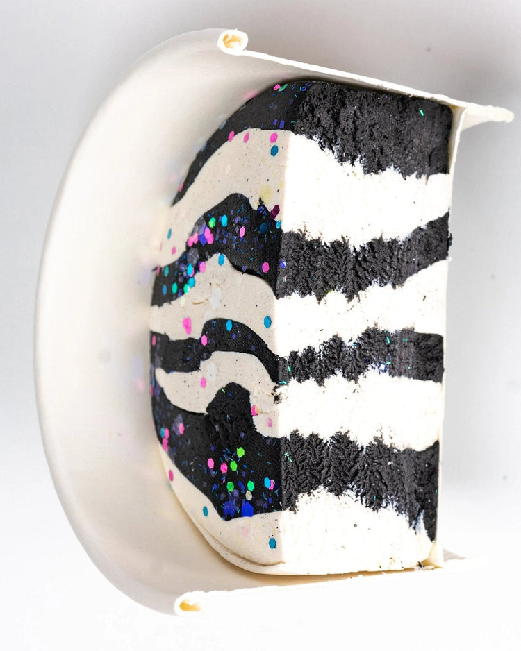 Little land of dough play zebra party glitter dough cup