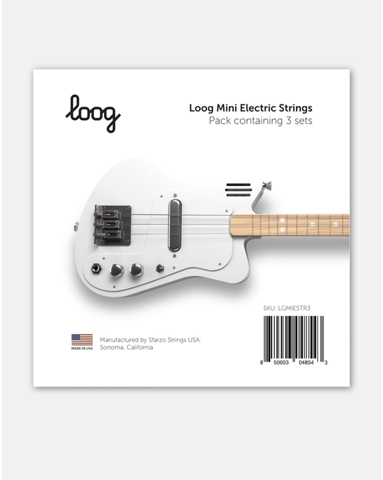 loog guitars loog mini electric guitar strings 3 sets play Little