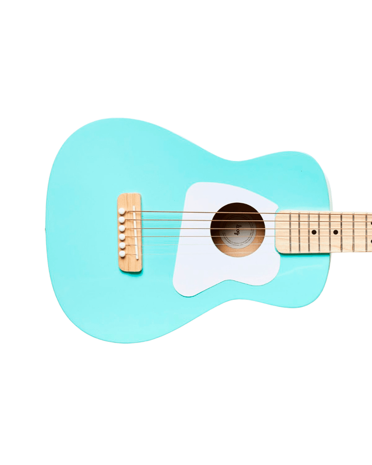 loog guitars loog pro VI acoustic in green play Little
