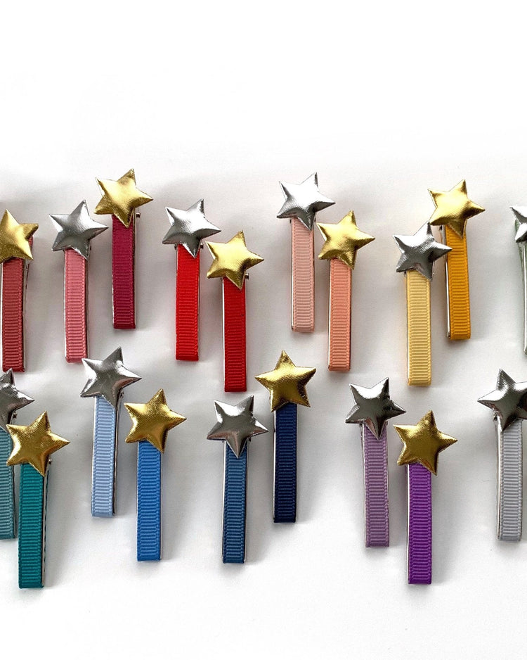 Little lululuvs accessories star clips in gray
