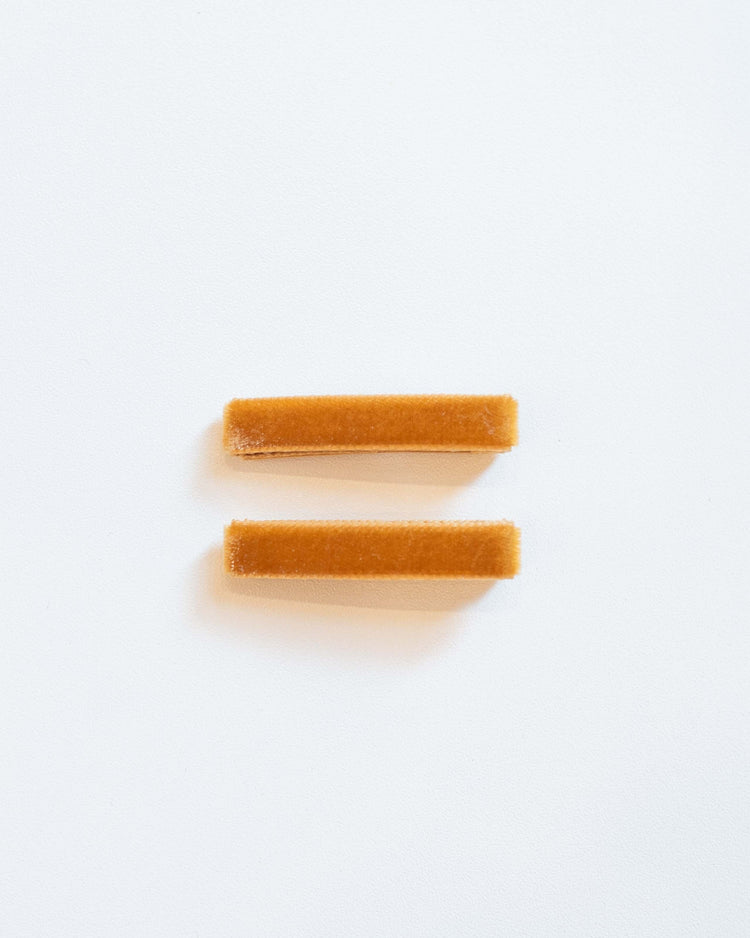 Little lululuvs accessories velvet bar clips in copper