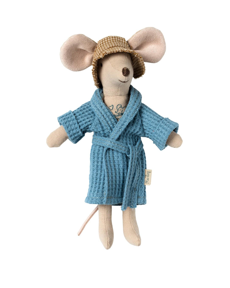 maileg bathrobe in dusty blue play Little