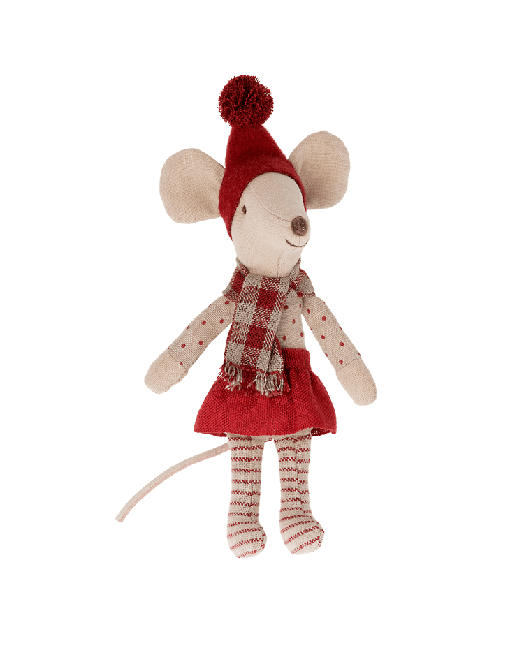 Little maileg play big sister christmas mouse