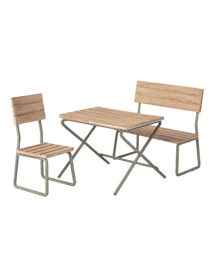 maileg garden table + chairs set play Little