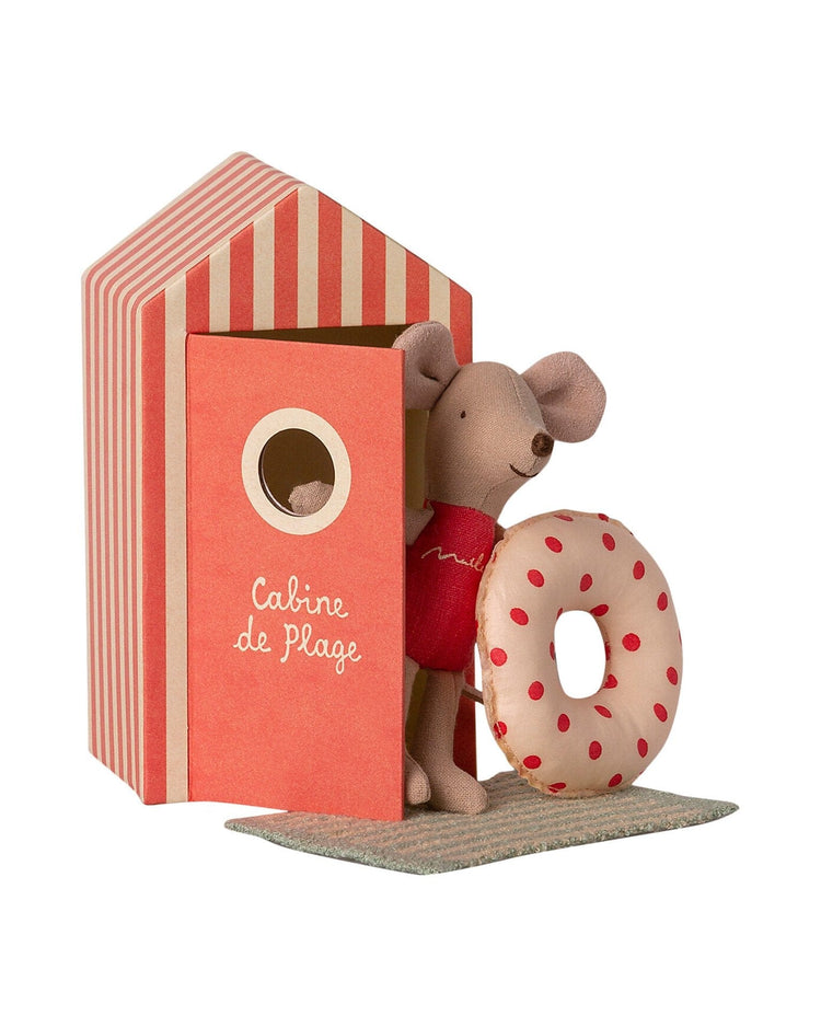 Little maileg play little sister mouse in cabin de plage