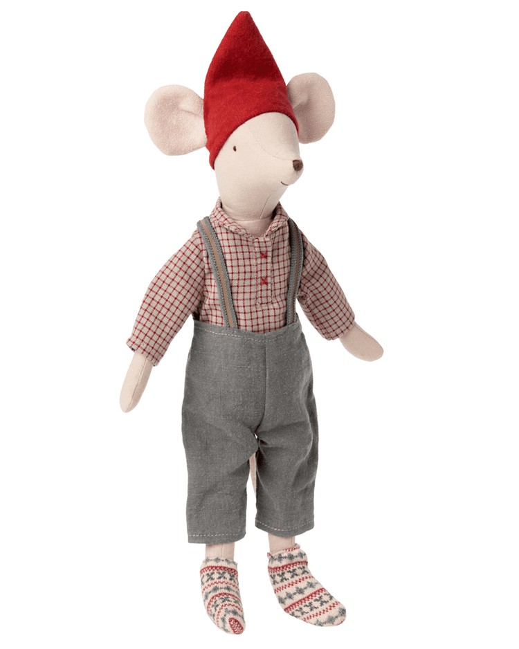 maileg medium christmas mouse boy play Little