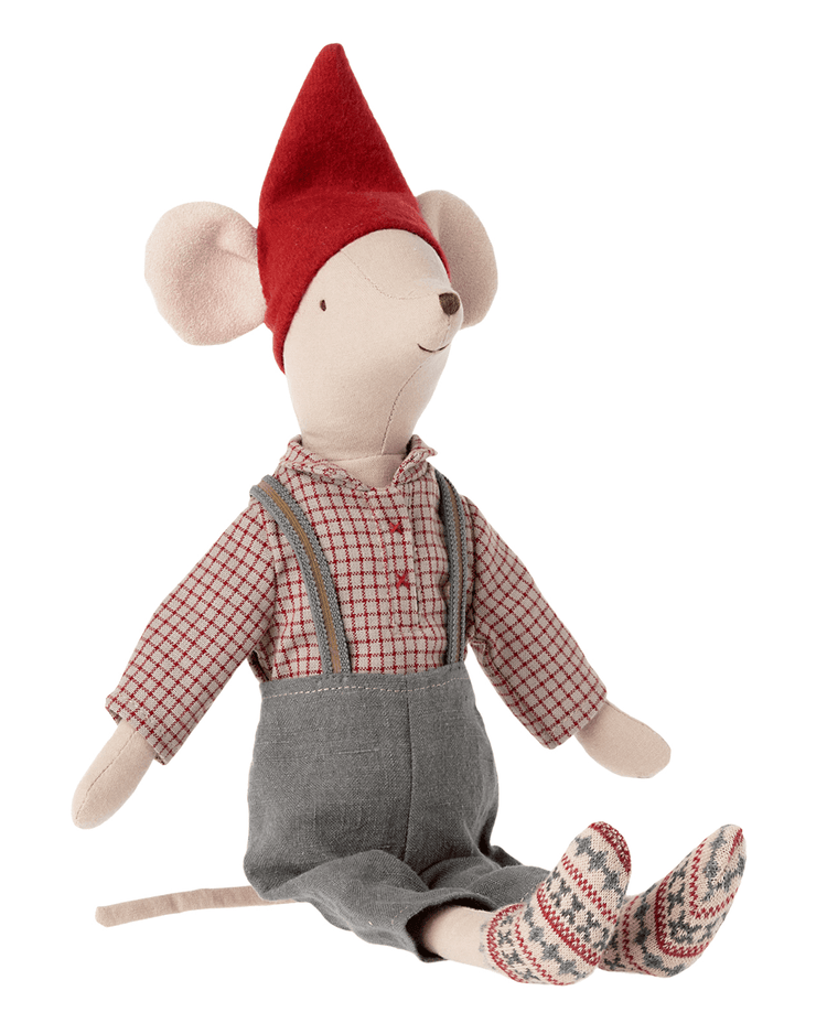 maileg medium christmas mouse boy play Little
