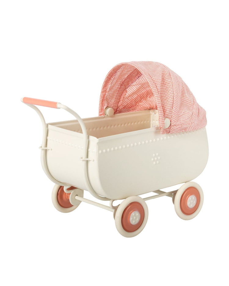 Little maileg play micro pram in coral