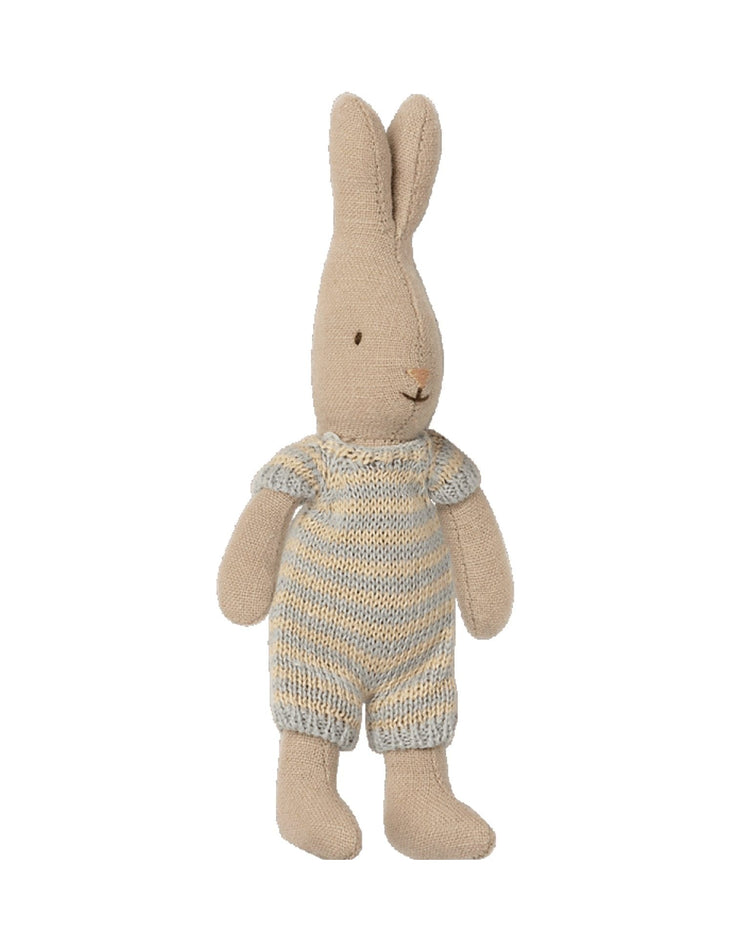 Little maileg play micro rabbit in light blue