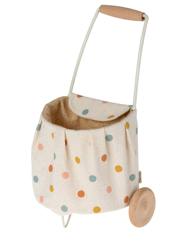 Little maileg play mini trolley in multi dots