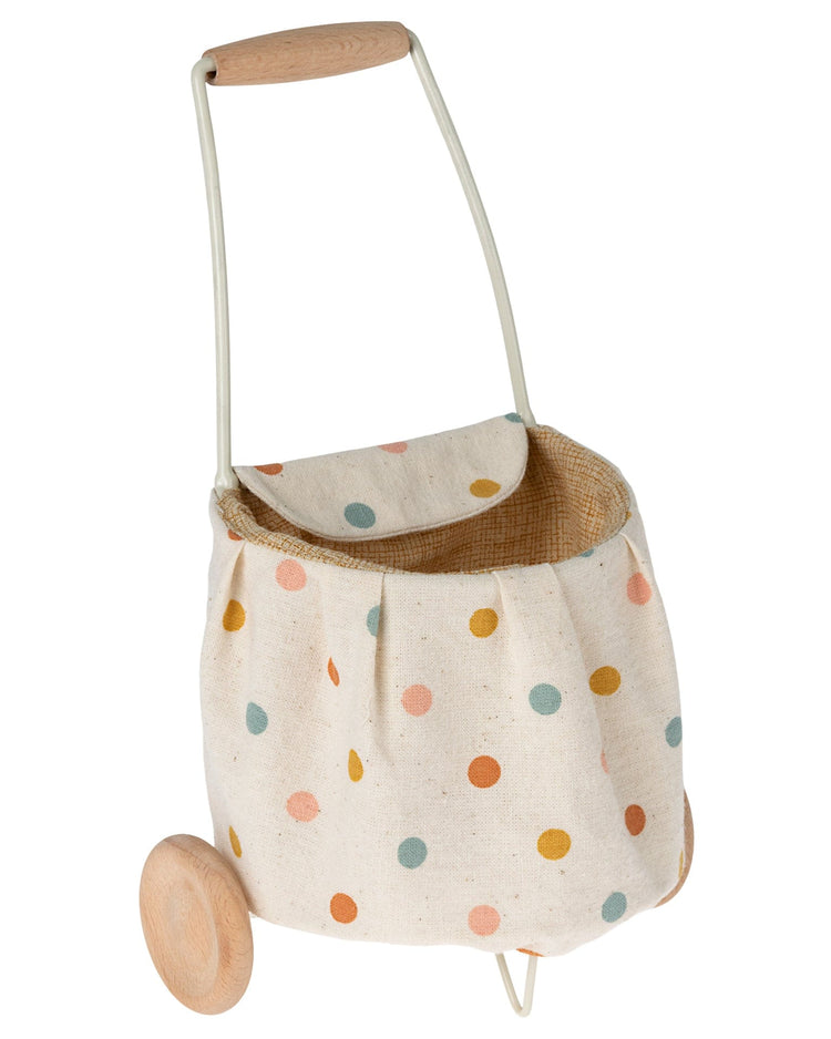 Little maileg play mini trolley in multi dots