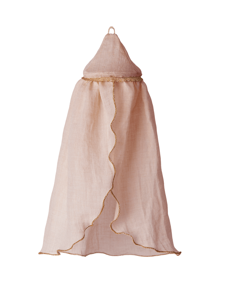 Little maileg play miniature bed canopy in Rose