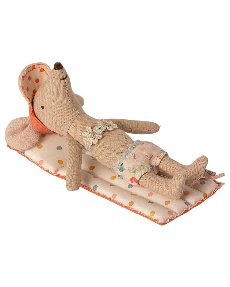 Little maileg play mouse air mattress in multi dot