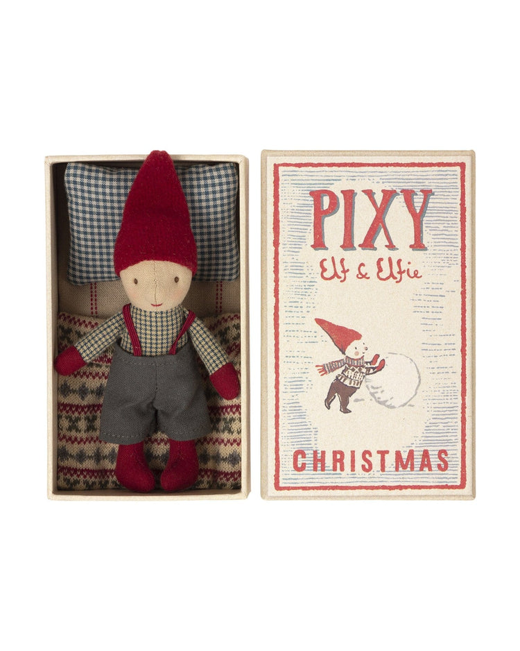 Little maileg play pixie elf in matchbox