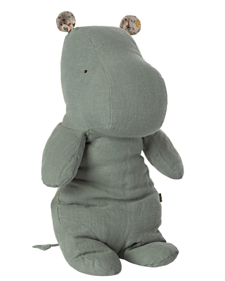 Little maileg play safari friends medium hippo in chinos green