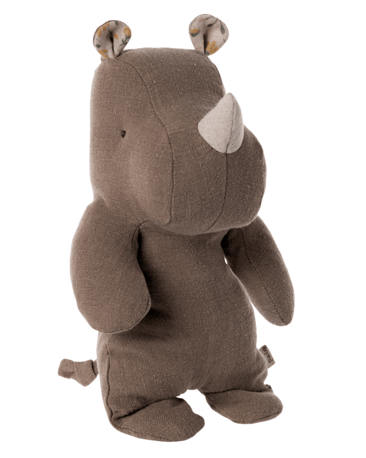 maileg safari friends small rhino in chocolate play Little