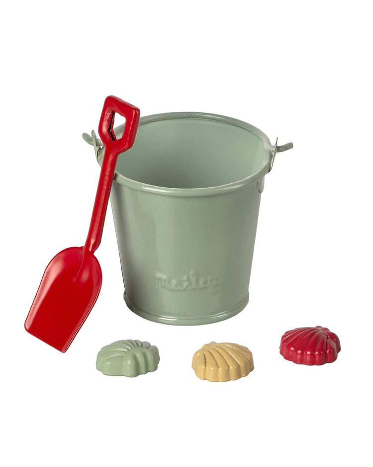 Little maileg play shovel, bucket + shells beach set