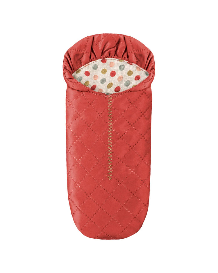 Little maileg play sleeping bag (mouse) in red