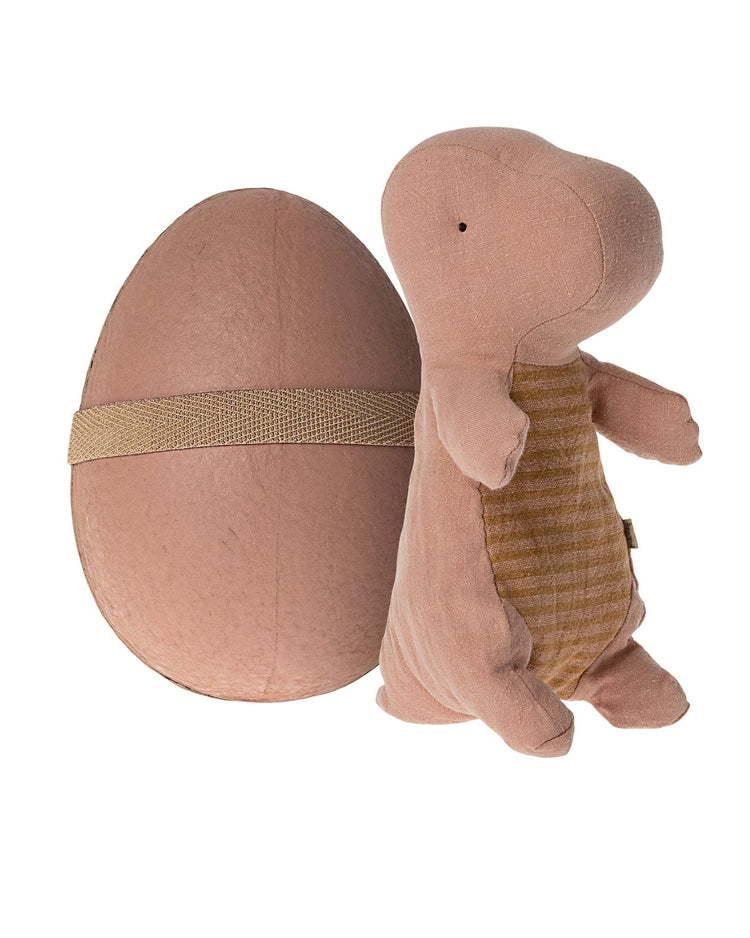 Little maileg play small gantosaurus in egg in old rose