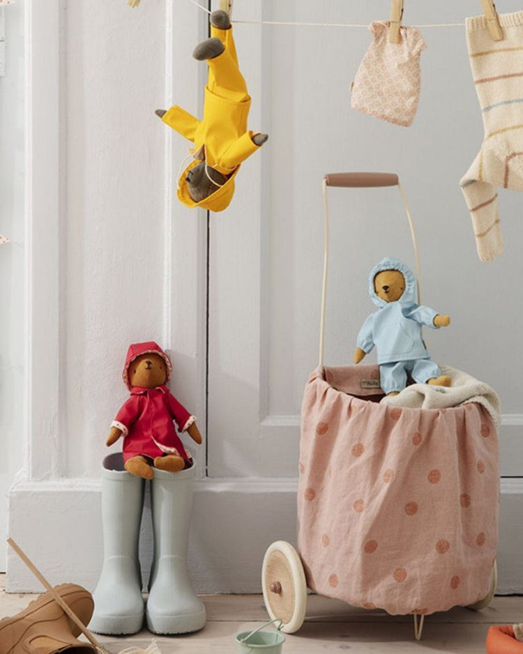 Little maileg play teddy dad rainwear with hat