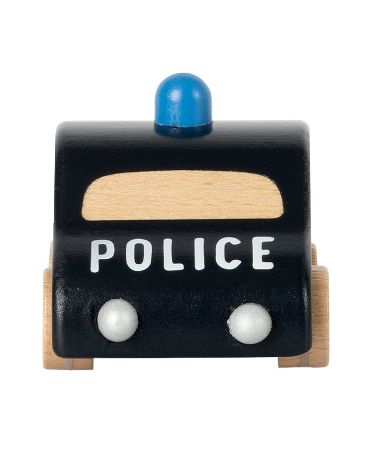 Little maileg play wooden police car