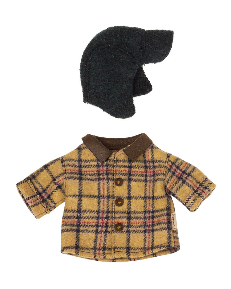 Little maileg play woodsman jacket + hat for teddy dad