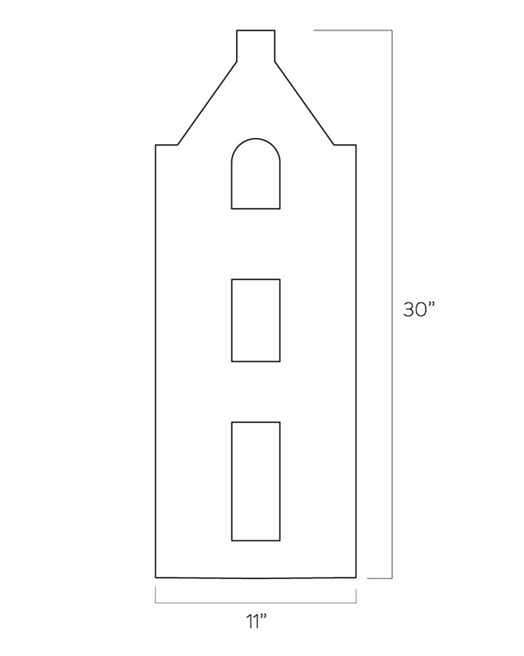 Little maquette kids play stepped gable dollhouse